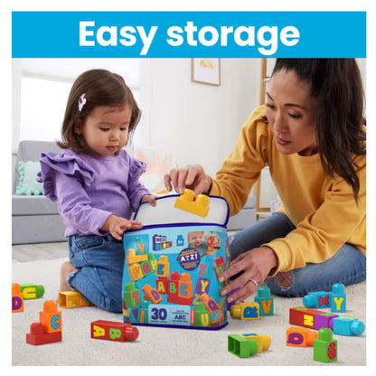 MEGA Bloks HRR60 Fisher-Price ABC Building Bag (30 Pieces) 1y+