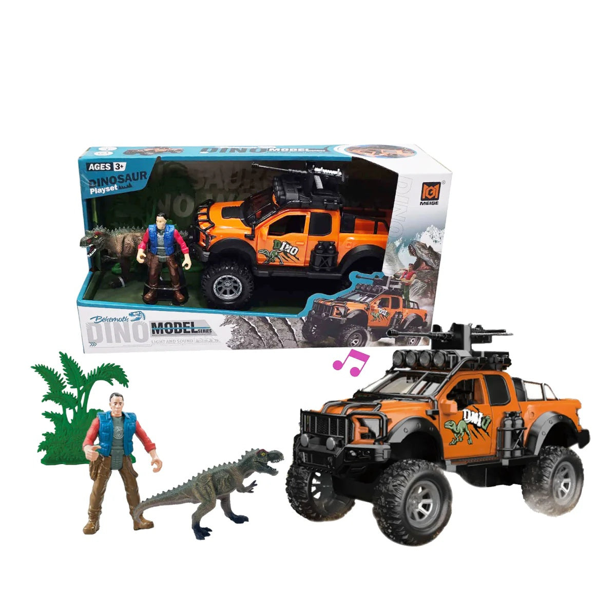MEIGE Dinosaur Playset with Light & Sound (7752A) 3Y+