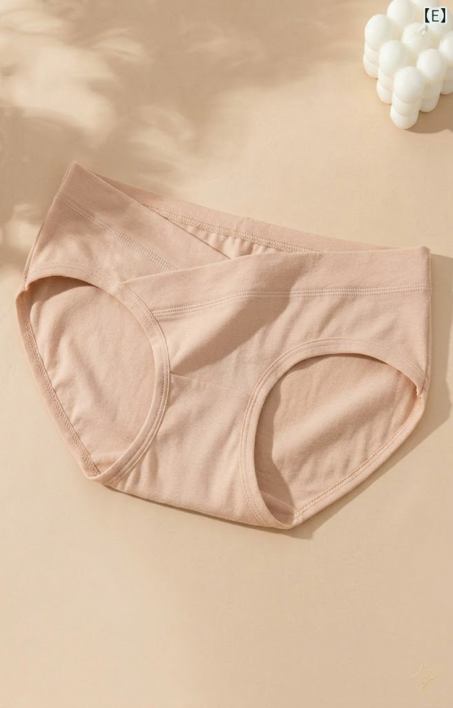 Maternity Crossover V-Shape Panty- Seamless Nude