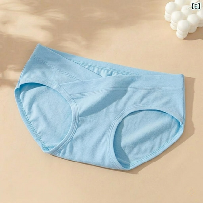 Maternity Crossover V-Shape Panty- Soft Sky Blue