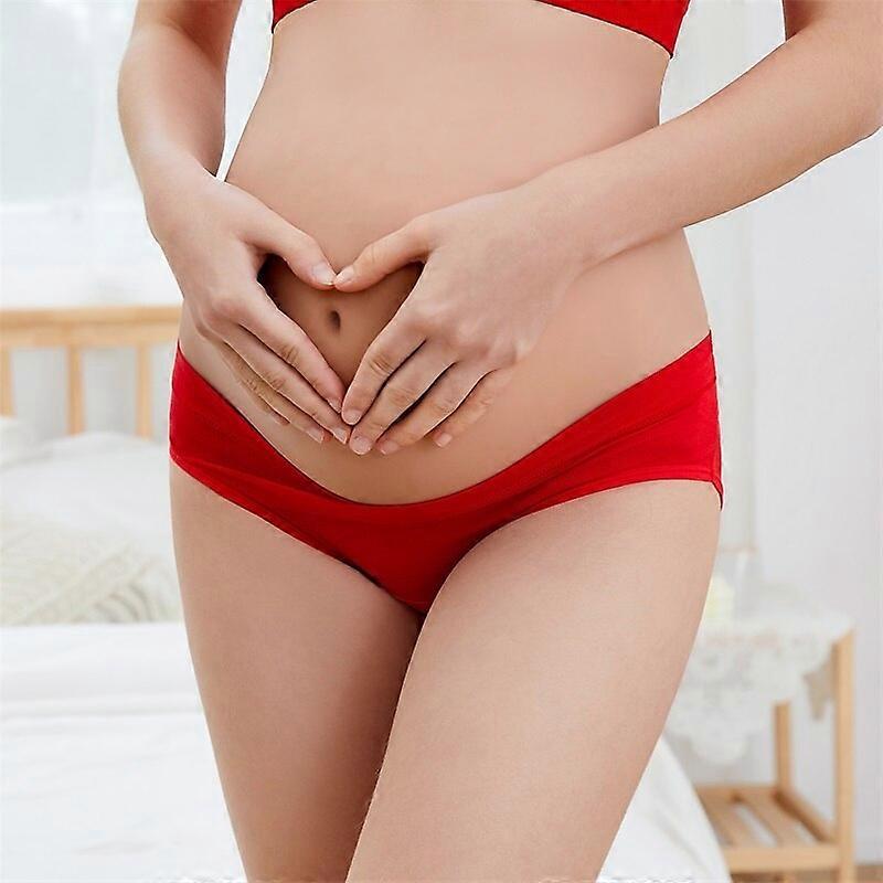 Maternity Crossover V-Shape Panty- Vibrant Red