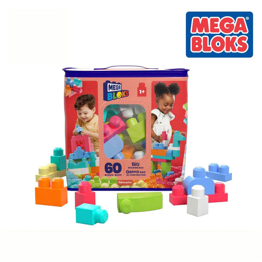 Mega Bloks DCH54 First Builders Big Building Bag Pink- 60 Bloks