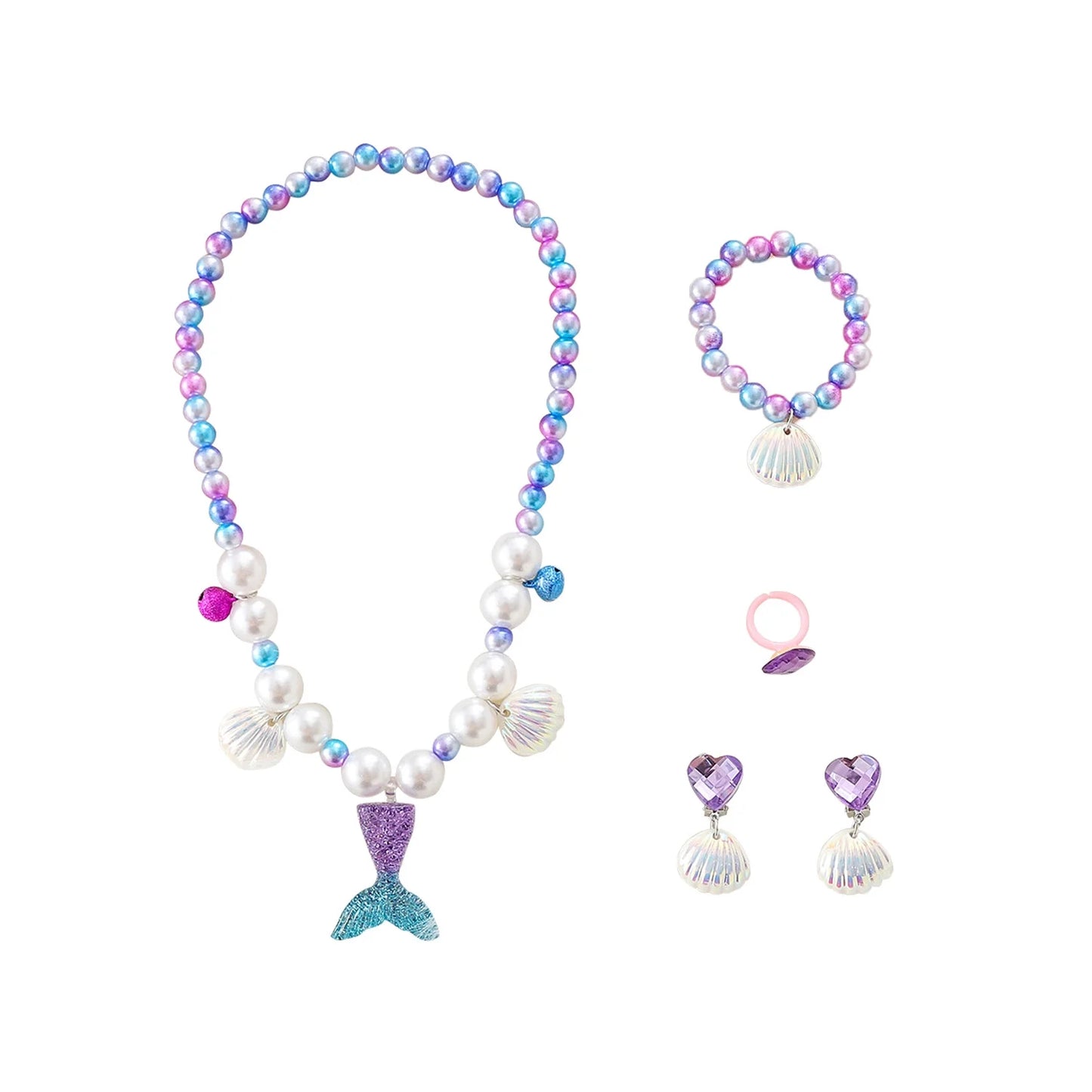 Mermaid Princess Wig and Jewelry Accessories