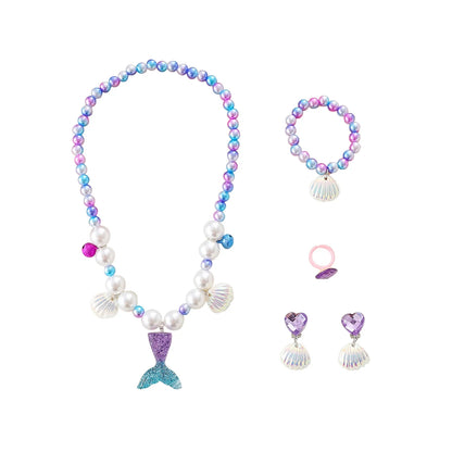 Mermaid Princess Wig and Jewelry Accessories