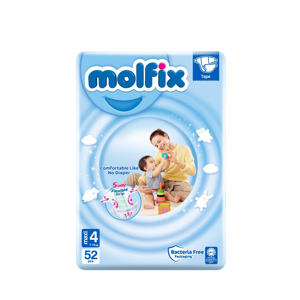 Molfix Baby Diaper Belt 4 Maxi (7-14 kg) 52 Pcs