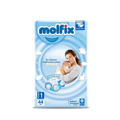 Molfix Baby Diaper Twin Newborn Belt (2-5 Kg) 44 Pcs