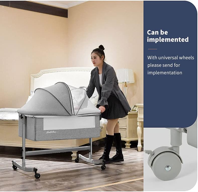 Multifunctional Baby Crib Breathable Net Bedside Bassinet Sleeping Basket Bed