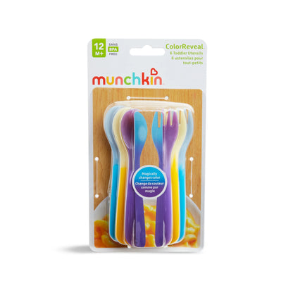 Munchkin Colour Reveal Colour Changing Forks & Spoons (12m+)- 6 Pcs