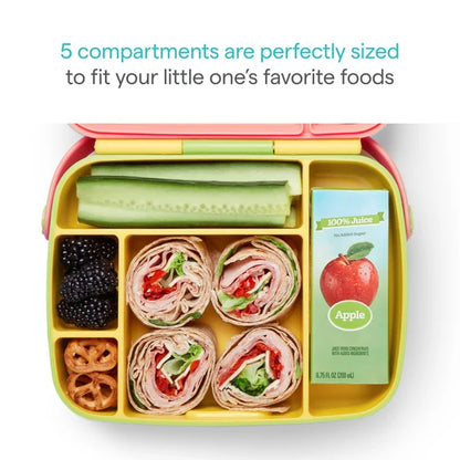 Munchkin Lunch Bento Box with Stainless Steel Utensils (18m+)
