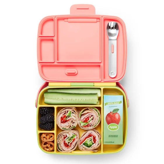 Munchkin Lunch Bento Box with Stainless Steel Utensils (18m+)