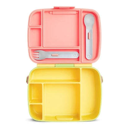 Munchkin Lunch Bento Box with Stainless Steel Utensils (18m+)