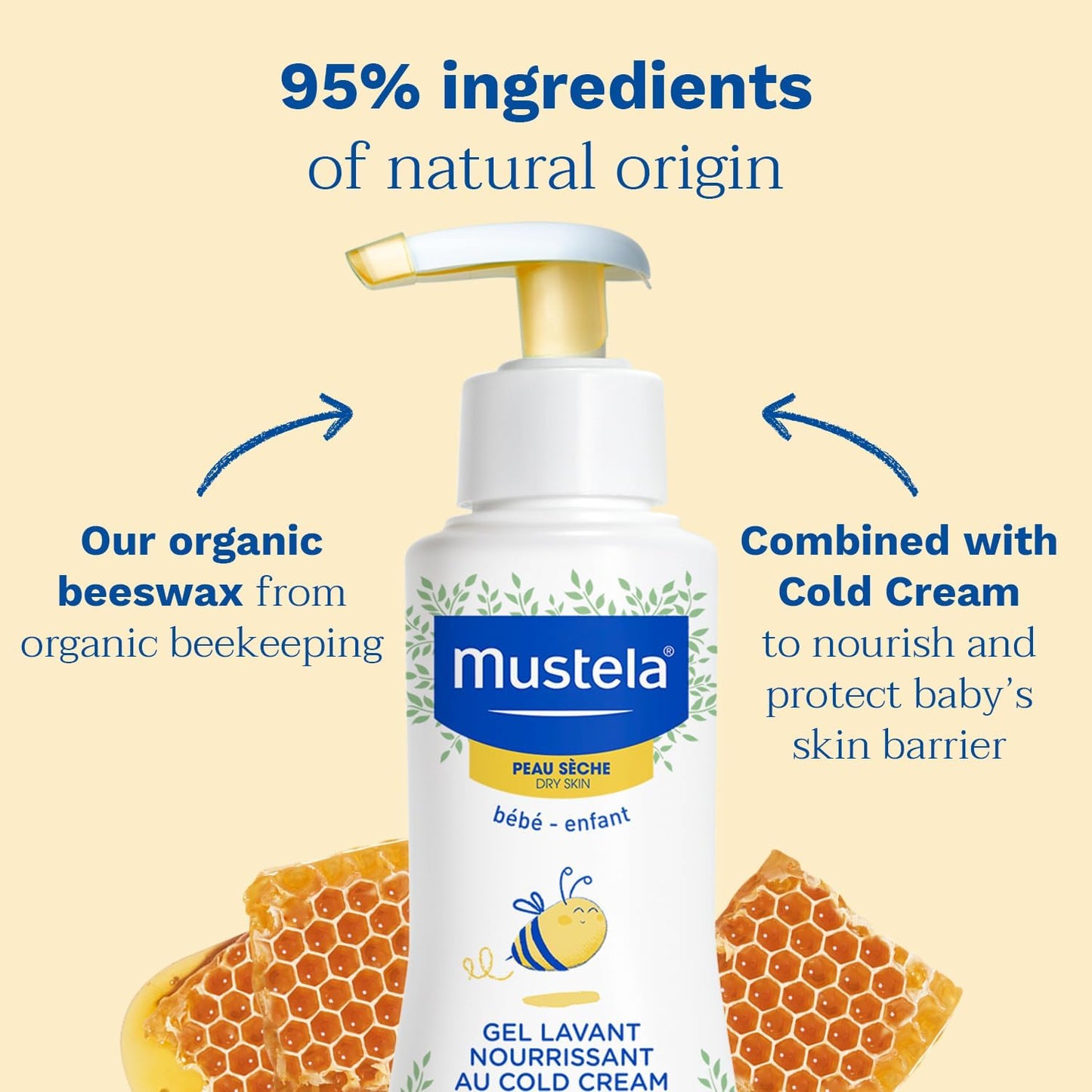 Mustela Nourishing Cleansing Gel with Cold Cream and Beeswax 300ml
