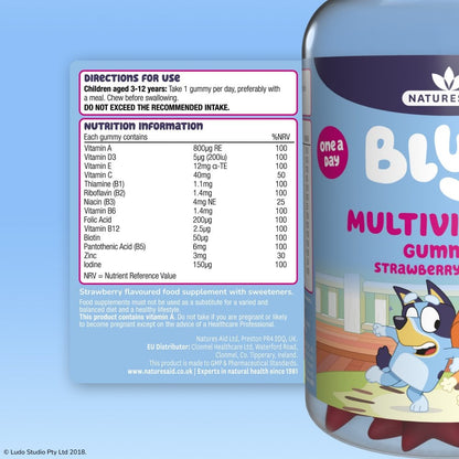 Natures Aid Bluey Multivitamin (3y+)- 30 Gummies
