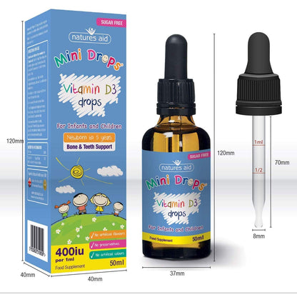 Natures Aid Mini Drops Vitamin D 50ml