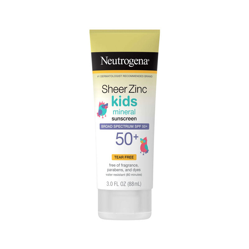 Neutrogena Sheer Zinc Kids Mineral SPF 50+ Sunscreen 88ml