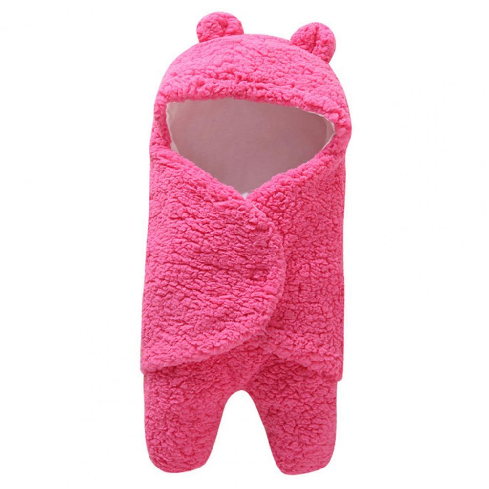 Newborn Baby Plush Blanket for (0-6m)- Hot Pink