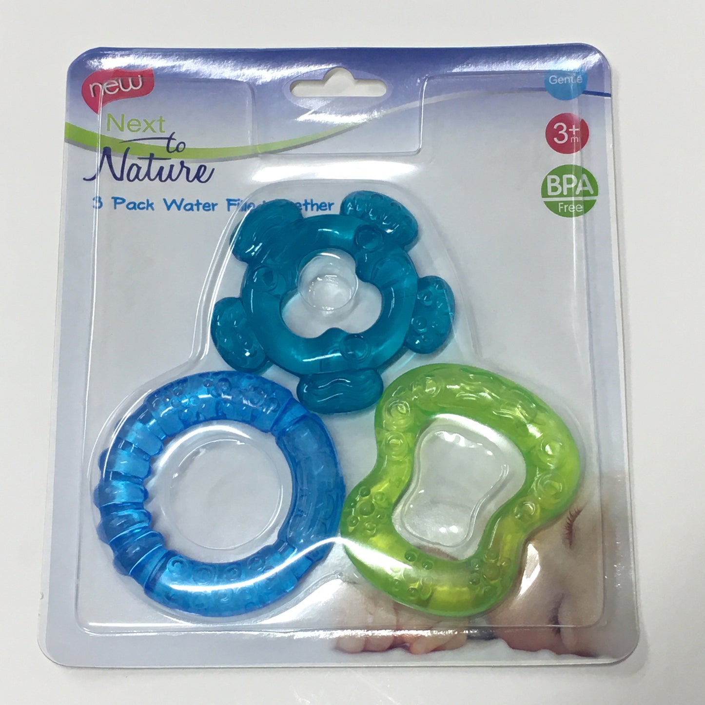 Next To Nature 3 Pcs Water Filled Teether (3m+)