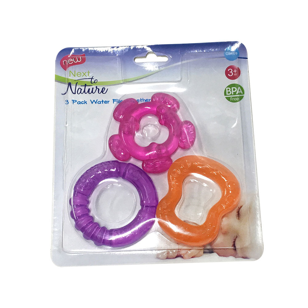 Next To Nature 3 Pcs Water Filled Teether (3m+)