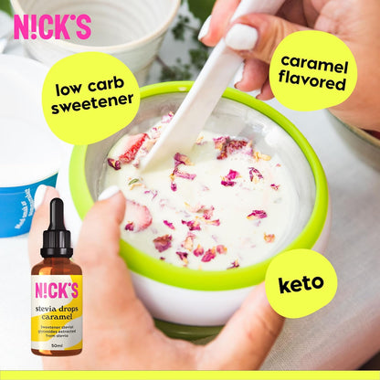 Nick's Stevia Drops- Caramel 50ml