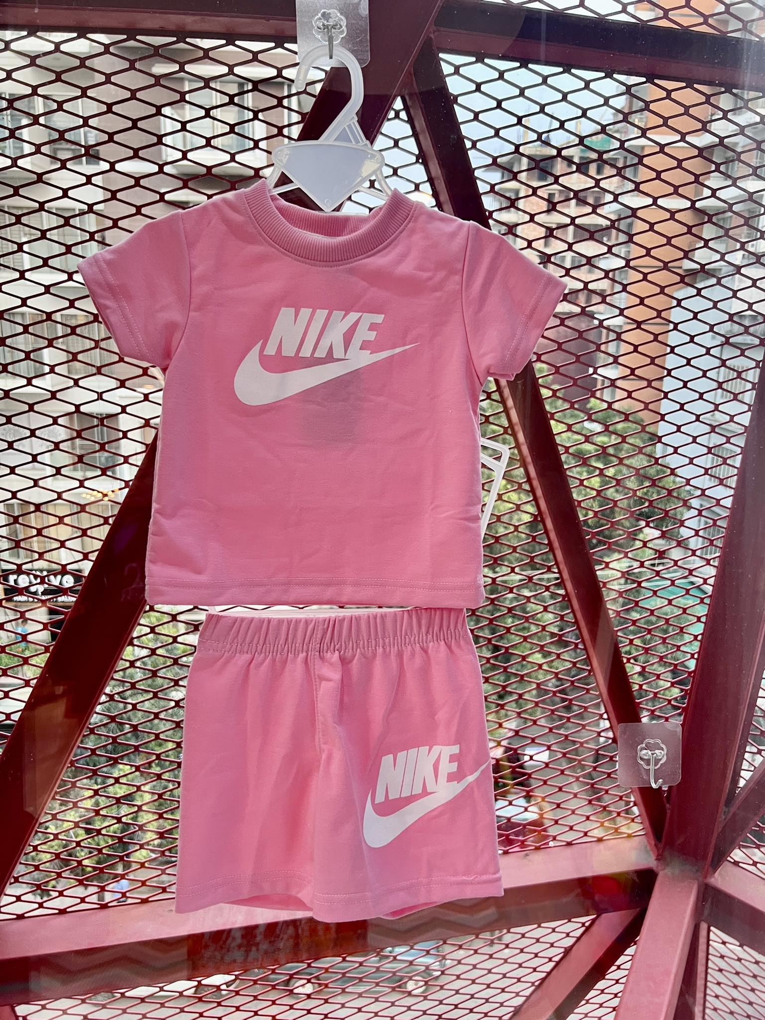 Nike (Thai) T-Shirt & Pant Set- Pink
