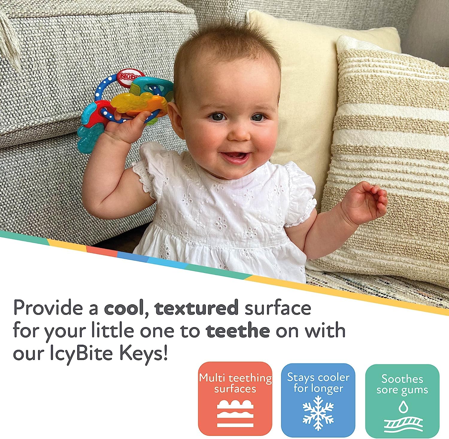 Nuby IcyBite Teether Keys- Classic