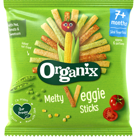 Organix Melty Veggie Sticks 7m+ 15g