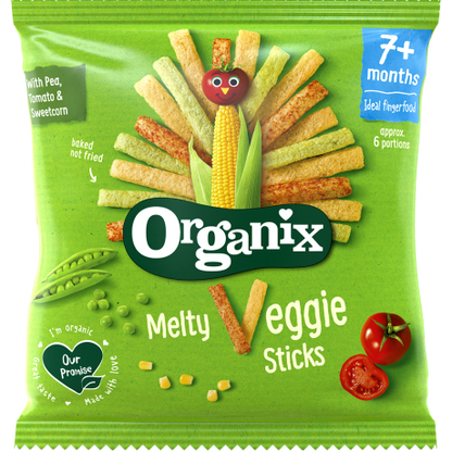 Organix Melty Veggie Sticks 7m+ 15g