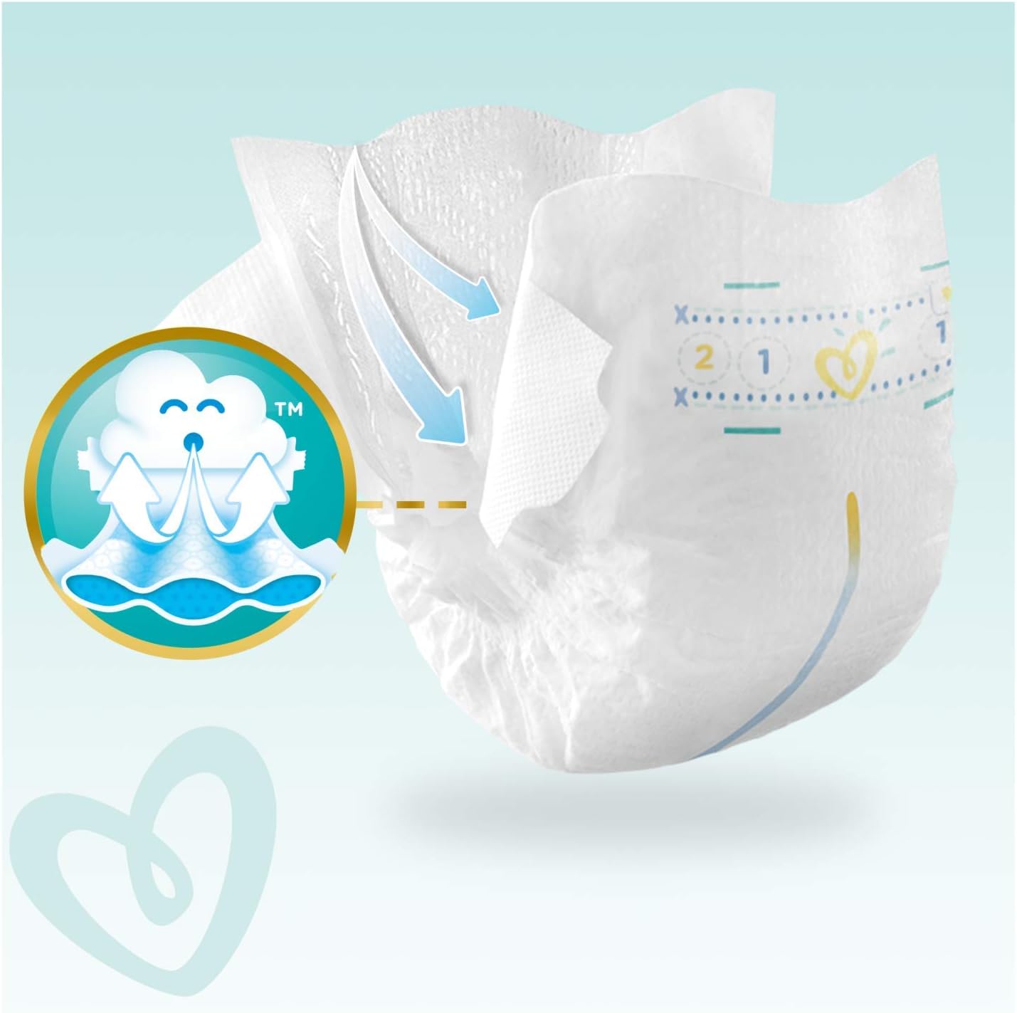 Pampers Premium Protection Baby Diaper Size 1 Belt (2-5 kg) 72 Pcs