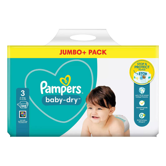 Pampers Baby Dry Diaper Size 3 Belt (6-10 kg) 98 Pcs