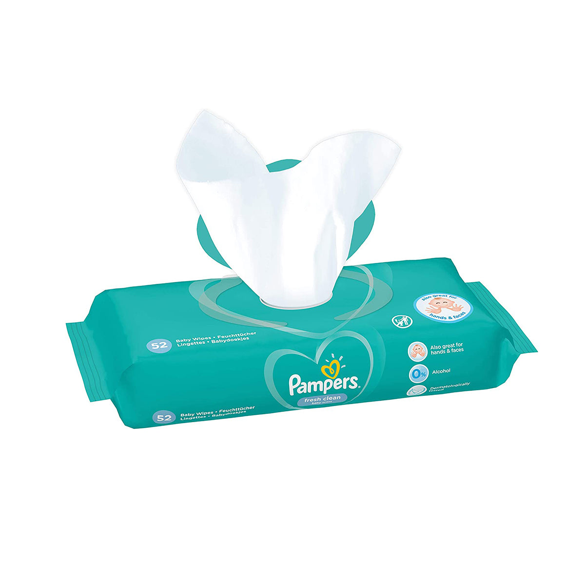 Pampers Fresh Clean Baby Wipes 52 Pcs