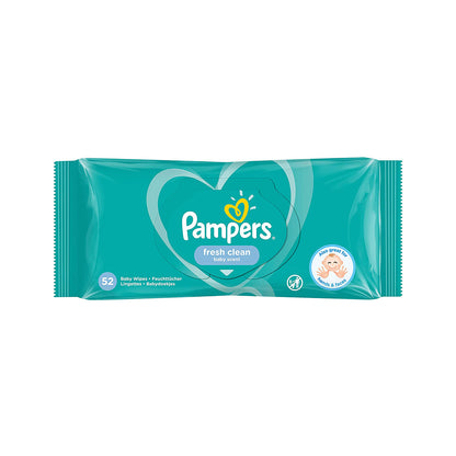 Pampers Fresh Clean Baby Wipes 52 Pcs