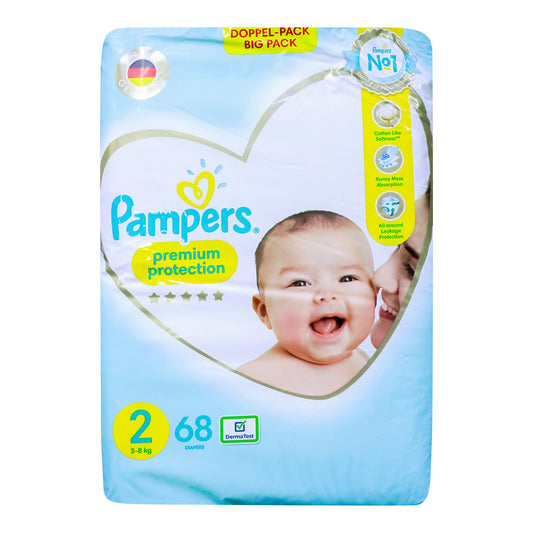 Pampers Premium Protection Baby Diaper Size 2 Belt (3-8 kg) 68 Pcs