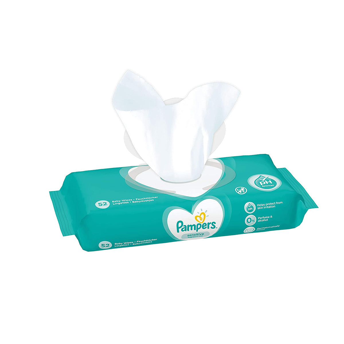 Pampers Sensitive Baby Wipes 52 Pcs