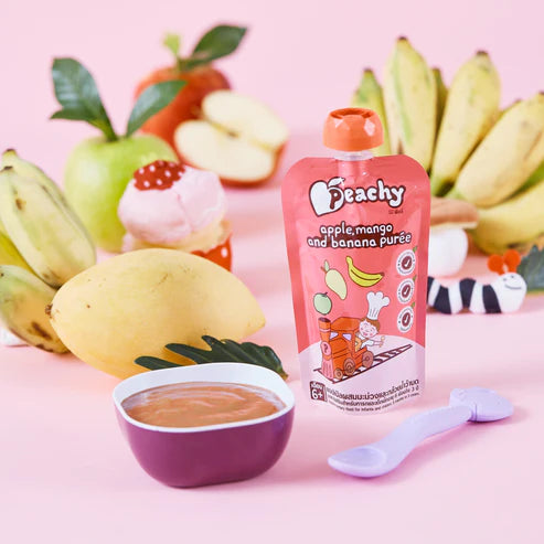 Peachy Apple, Mango and Banana Puree (6m+) 110g