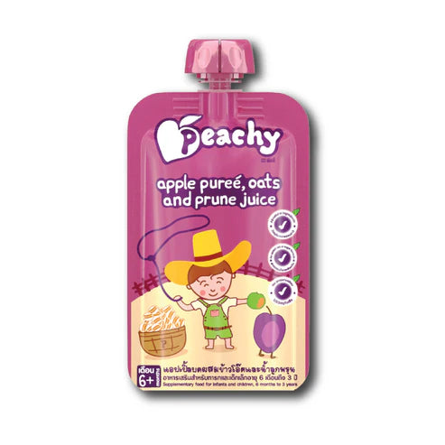 Peachy Apple, Oats and Prune Juice Puree (6m+) 110g