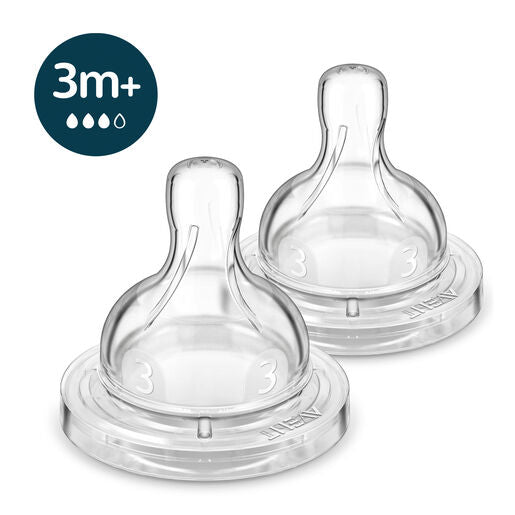 Philips Avent Anti-Colic Medium Flow Teats (3M+)- 2 Pcs