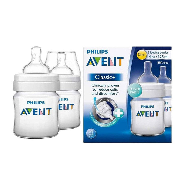 Philips Avent Classic+ Baby Bottle 2pcs 125ml (0m+)