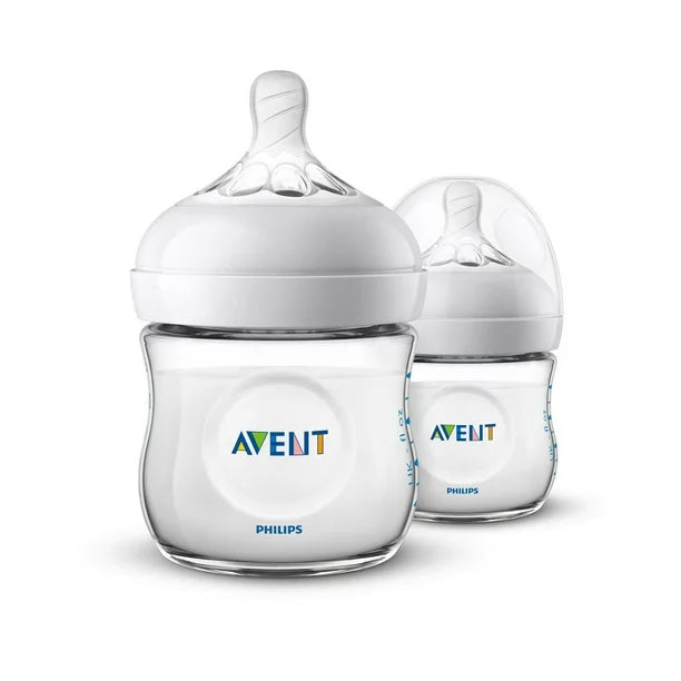 Philips Avent Natural Feeding Wide Neck Bottles 125ml (0m+)- 2pcs