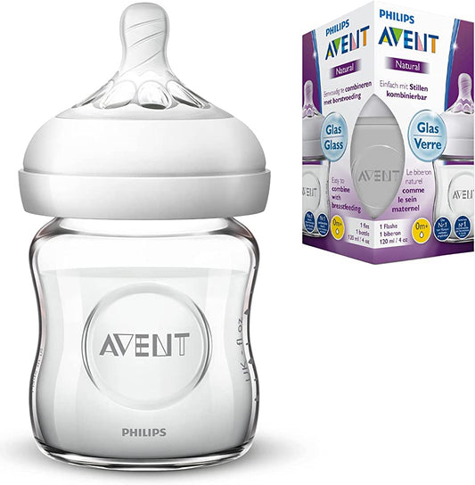 Philips Avent Natural Glass Baby Bottle 120ml (0m+)