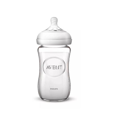Philips Avent Natural Glass Baby Bottle 240ml (1m+)