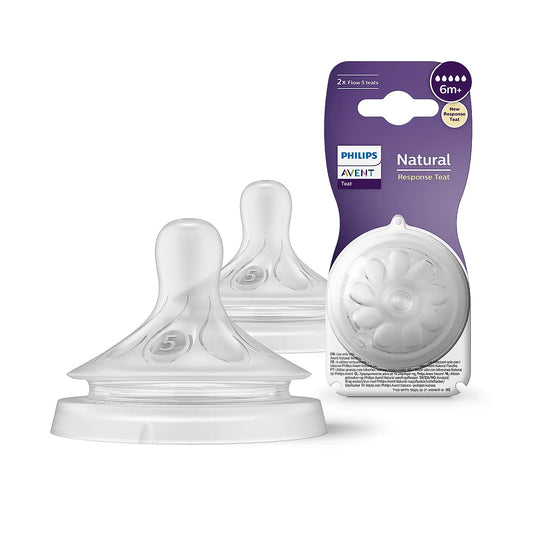 Philips Avent Natural Response Nipple Flow 5 Teat (6m+)- 2 Pcs