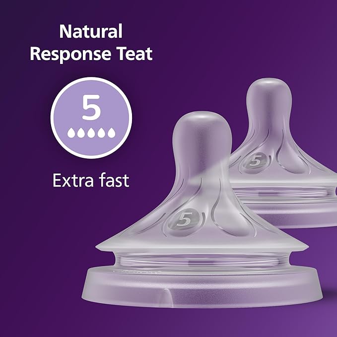 Philips Avent Natural Response Teats Extra Fast Level 5 (6M+)- 2 Pcs
