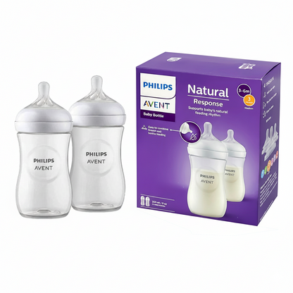 Philips Avent Natural Response Wide Neck Bottles 2pcs 260ml (3-6m)