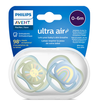 Philips Avent Ultra Air Soother (0-6m)- 2 Pcs, SCF085/58