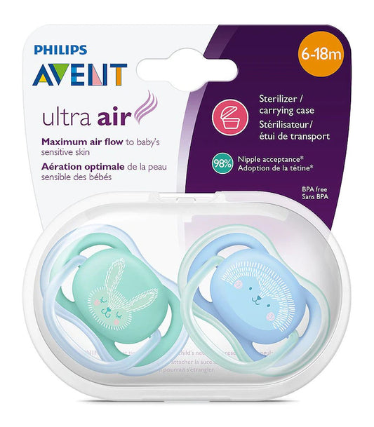 Philips Avent Ultra Air Soother (6-18m)-2 Pcs Blue