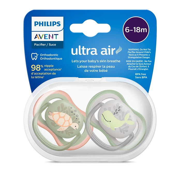 Philips Avent Ultra Air Soother (6-18m)-2 Pcs, SCF085/60