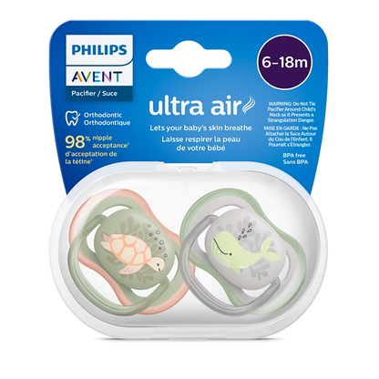 Philips Avent Ultra Air Soother (6-18m)-2 Pcs, SCF085/60