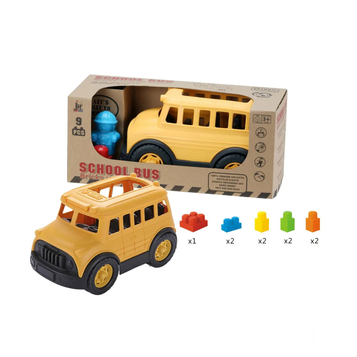 School Bus Bricks Vehicle (1120) 3+Years