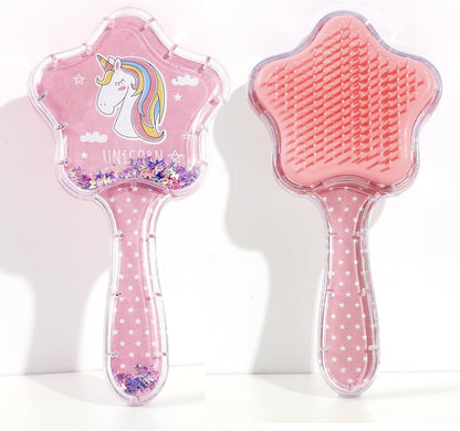 Sequins Anti-static Cute Star Unicorn Hair Brush