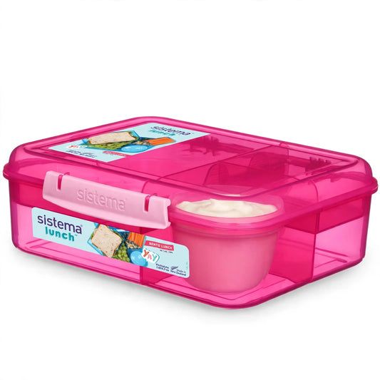 Sistema Bento Lunch Box With Yogurt Pot 1.65L- Pink